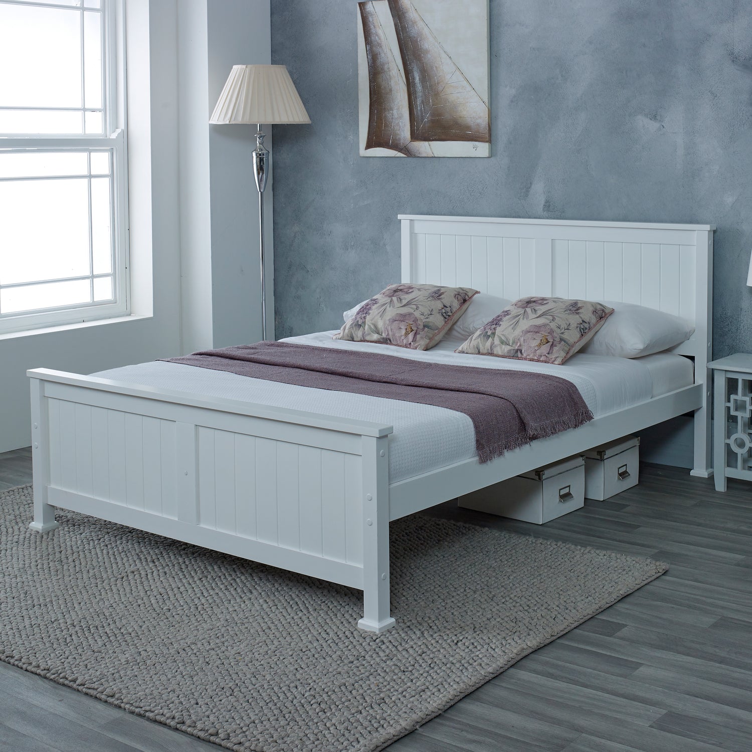Isabella wooden ottoman shop bed frame