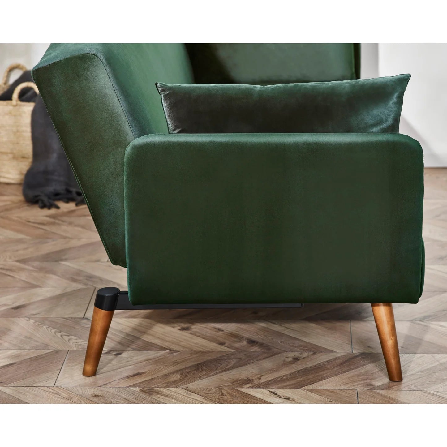 Julian Bowen Andi Sofabed Green From Side-Better Bed Company