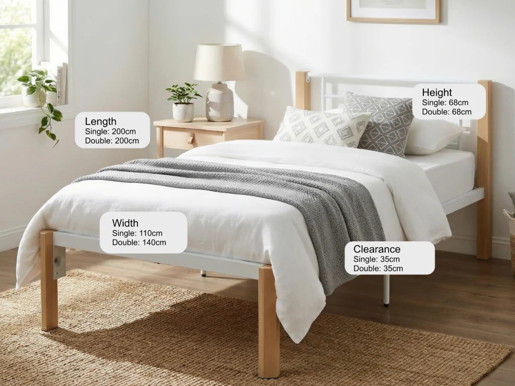 Wholesale Beds No Bolt Arla Metal Bed Dimensions-Better Bed Company