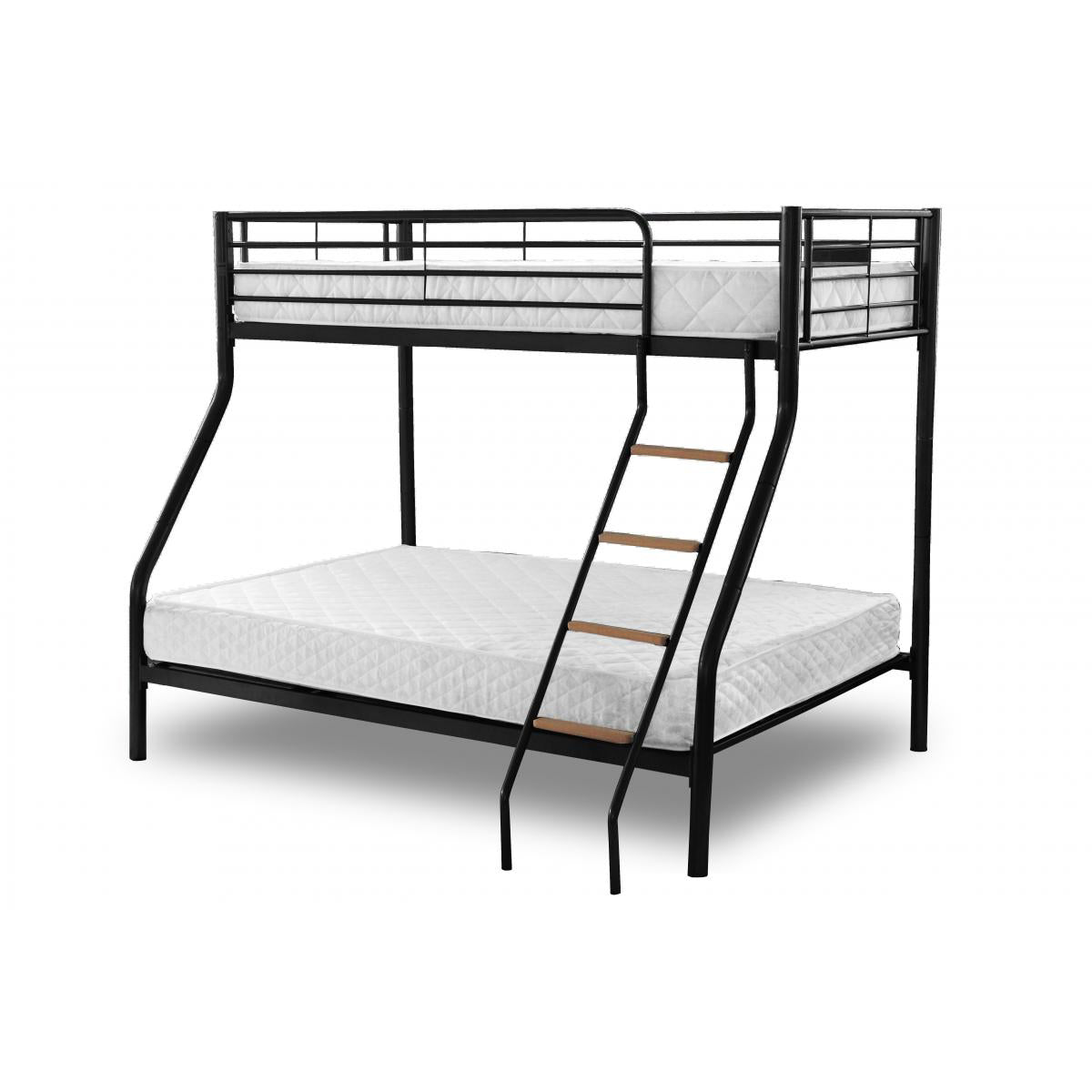 Heartlands Alexa Triple Metal Bunk Bed Black-Better Bed Company