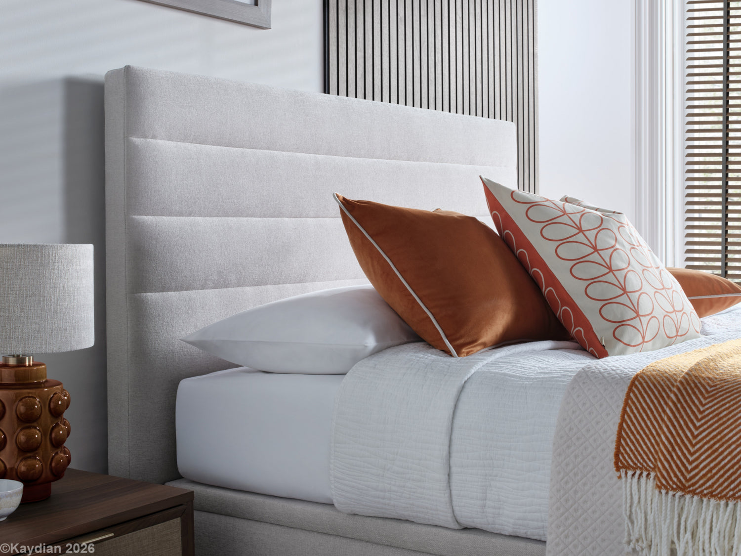 Kaydian Appleby Maskat Clay Ottoman Bed Headend-Better Bed Company