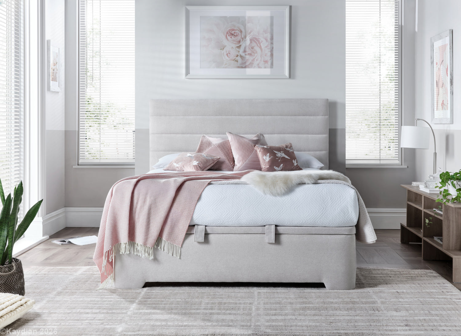 Kaydian Appleby Maskat Clay Ottoman Bed-Better Bed Company
