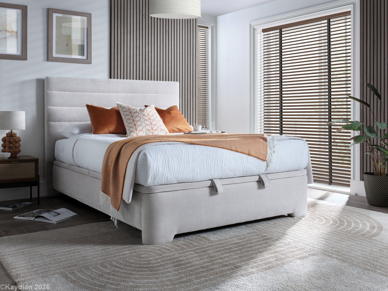 Kaydian Appleby Maskat Clay Ottoman Bed-Better Bed Company