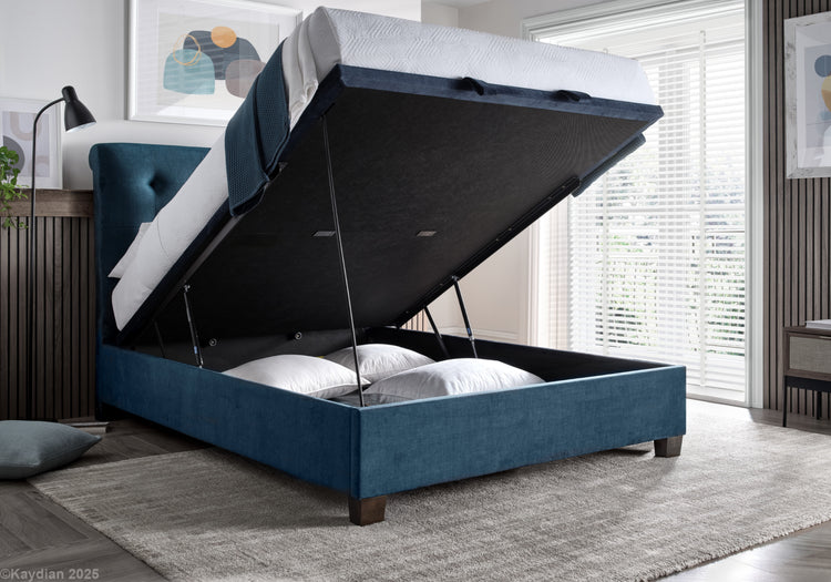 Kaydian Ashbrooke Vogue Blue Ottoman Bed-OSB-Better Bed Company