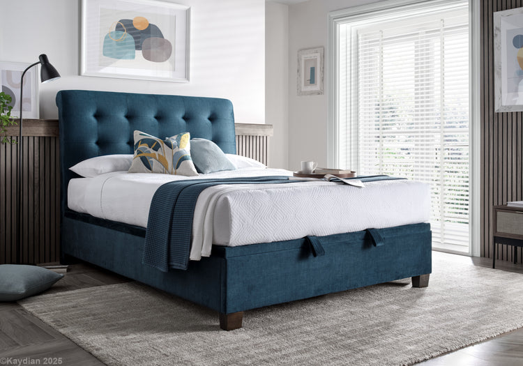 Kaydian Ashbrooke Vogue Blue Ottoman Bed-Better Bed Company