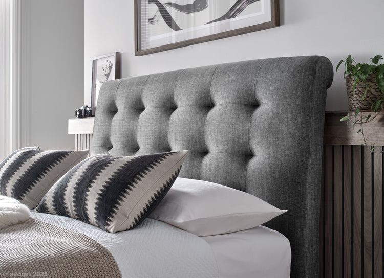 Kaydian Ashbrooke Vogue Grey Ottoman Bed-Headend-Better Bed Company