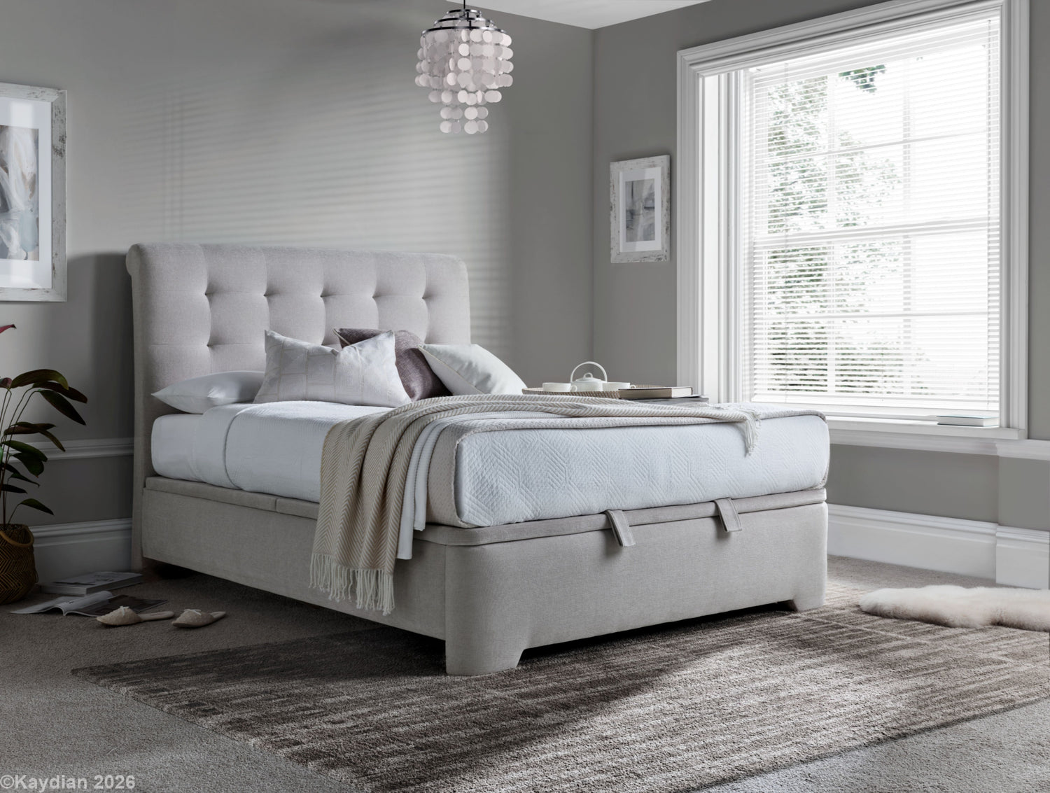 Kaydian Ashgrove Maskat Clay Ottoman Bed-Better Bed Company