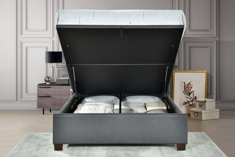 Flintshire Ashleigh Ottoman Bed Open From Front-Better Bed Company