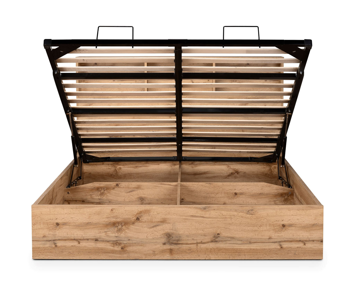 Julian Bowen Bali Bookcase Ottoman Bed From Front Open-Better Bed Company