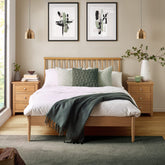 Julian Bowen Belton Spindle Bed Frame-Oak-Better Bed Company