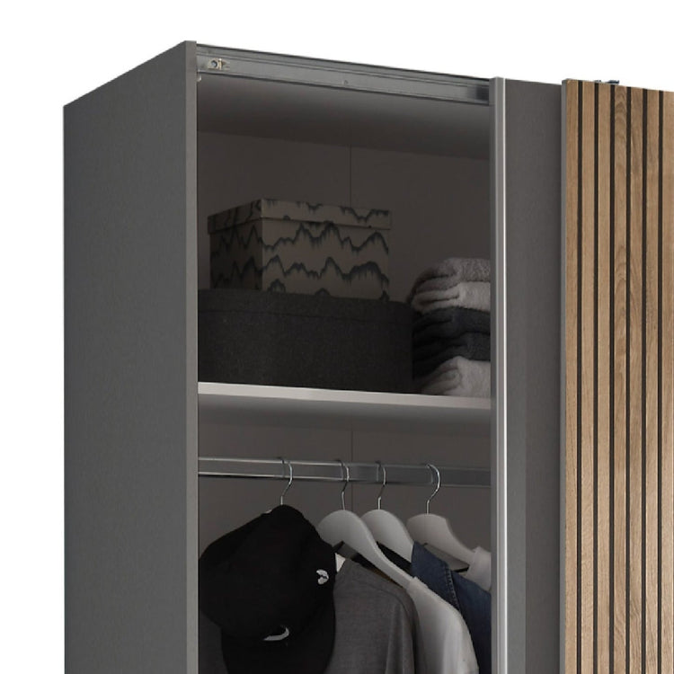 Julian Bowen Berno Sliding 2 Door Wardrobe-Better Bed Company