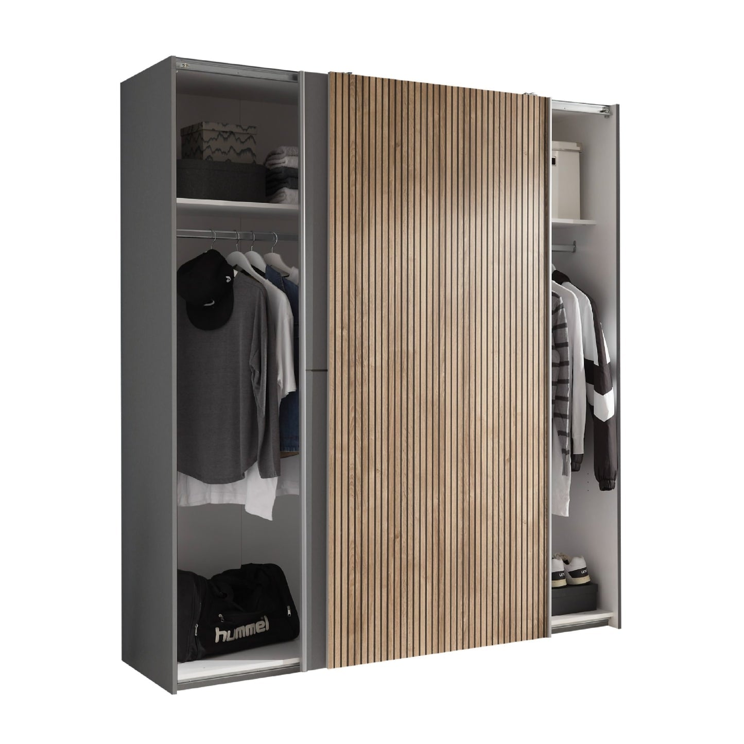 Julian Bowen Berno Sliding 2 Door Wardrobe-Better Bed Company