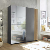 Julian Bowen Berno Sliding 2 Door Wardrobe With Mirror-Better Bed Company