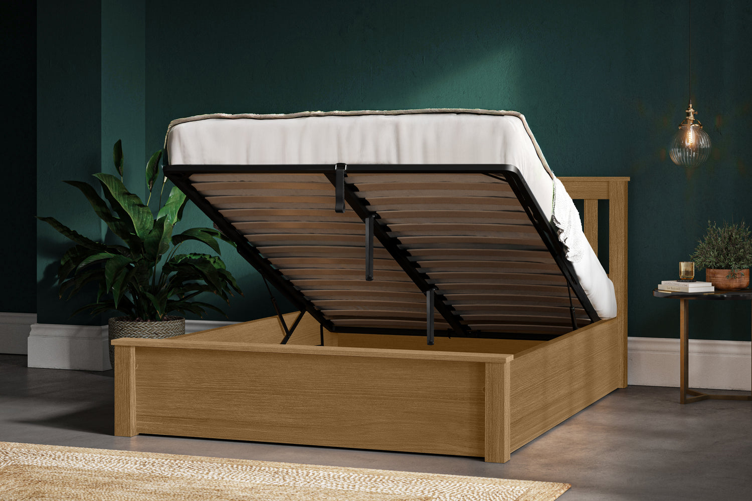 Emporia Beds Bradgate Solid Pine Wood Ottoman Bed-Better Bed Company