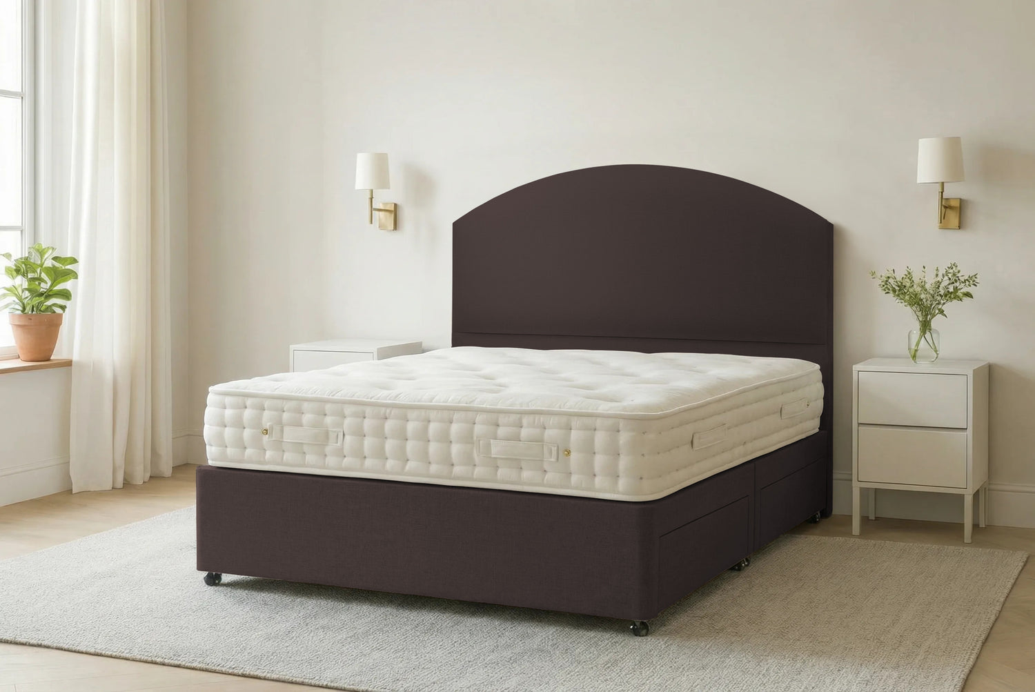 Dembie Chocolate Contract Divan Bed-Better Bed Company