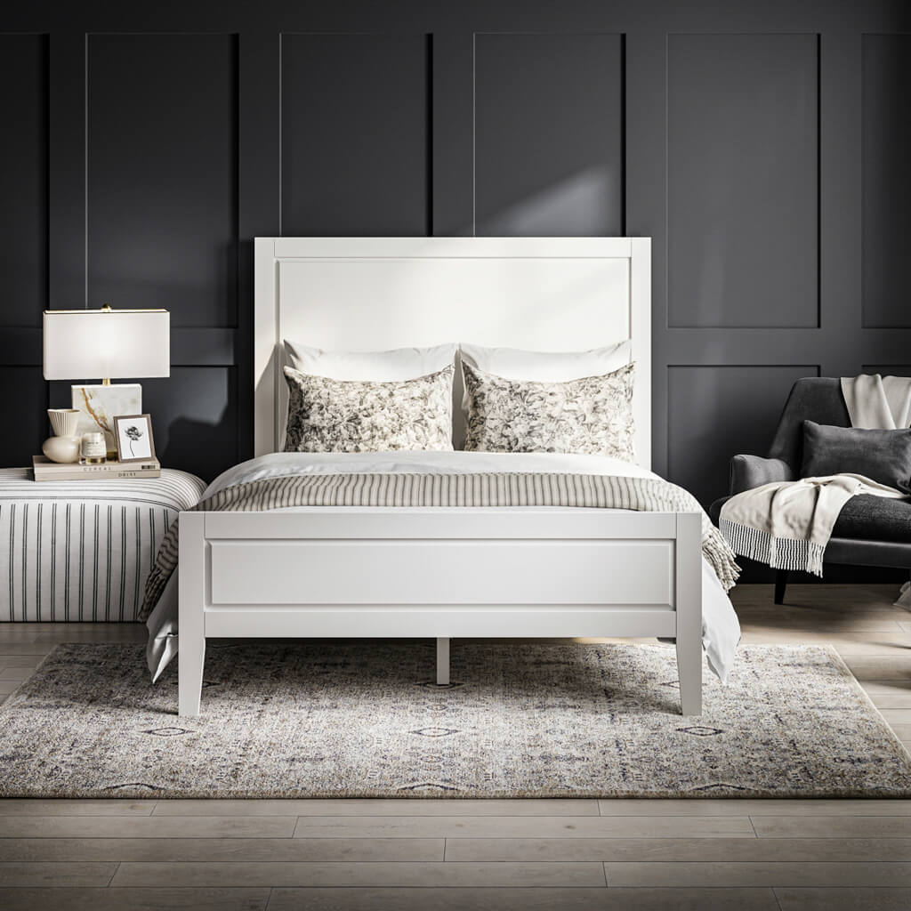 LPD Bay Wooden Bed Frame White-Better Bed Company