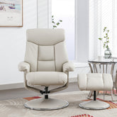 GFA Biarritz Recliner And Foot Stool Mushroom Plush-Better Bed Company