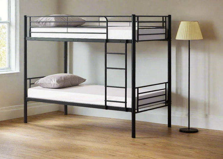 Beckham Metal Bunk Bed-Black-Better Bed Company