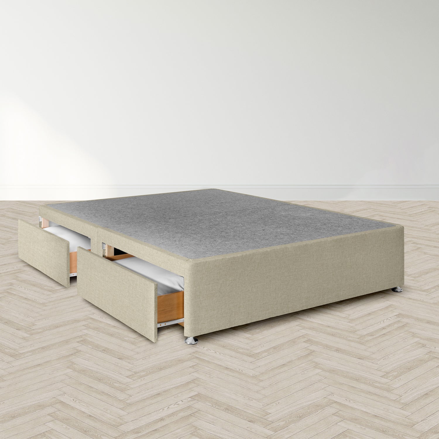 Airsprung Beds Blyth Divan Bed Base-5ft Base Silk 2 Drawers-Better Bed Company