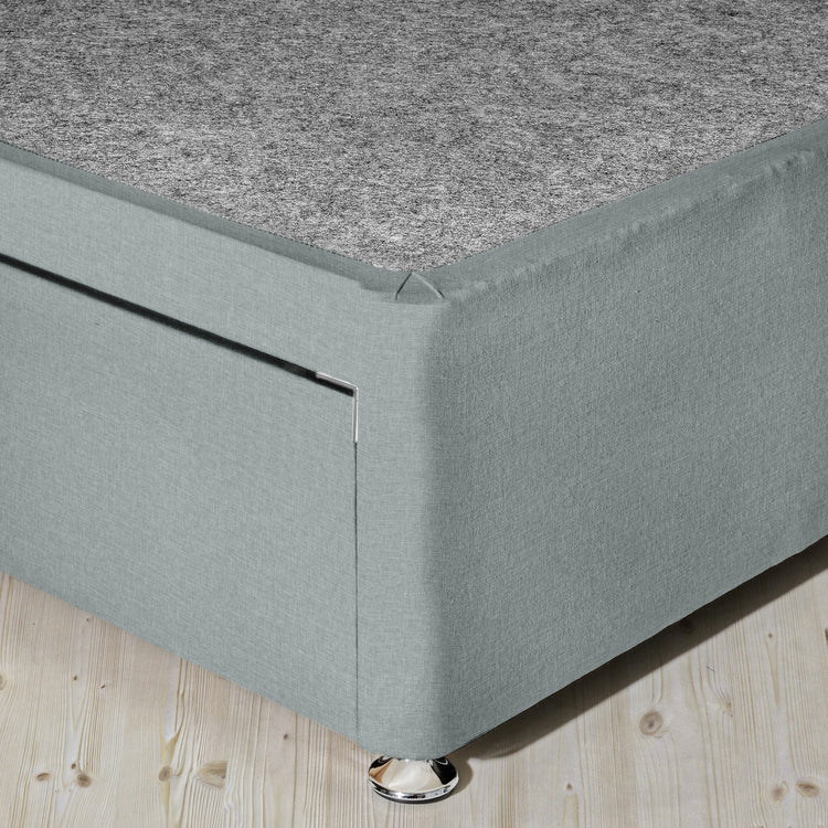 Airsprung Beds Blyth Divan Bed Base-Corner Silver-Better Bed Company