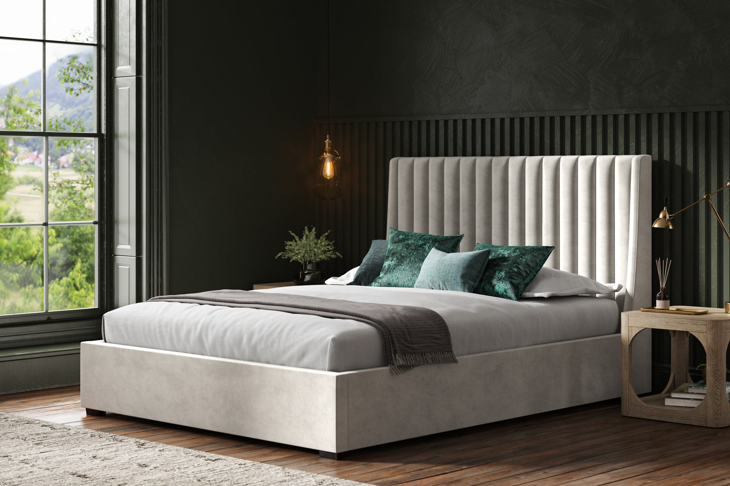 Emporia Beds Bramcote Ottoman bed Light Grey-Better Bed Company