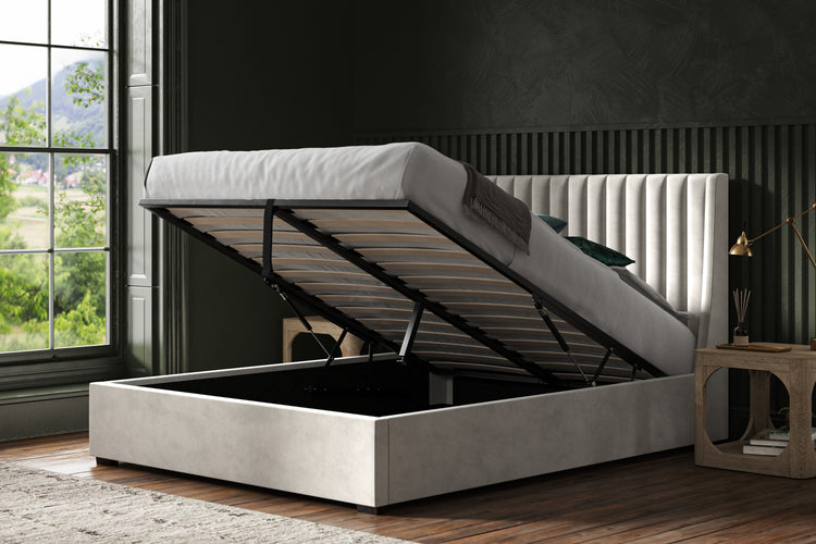 Northamptonshire Ottoman bed Light Grey-Better Bed Company