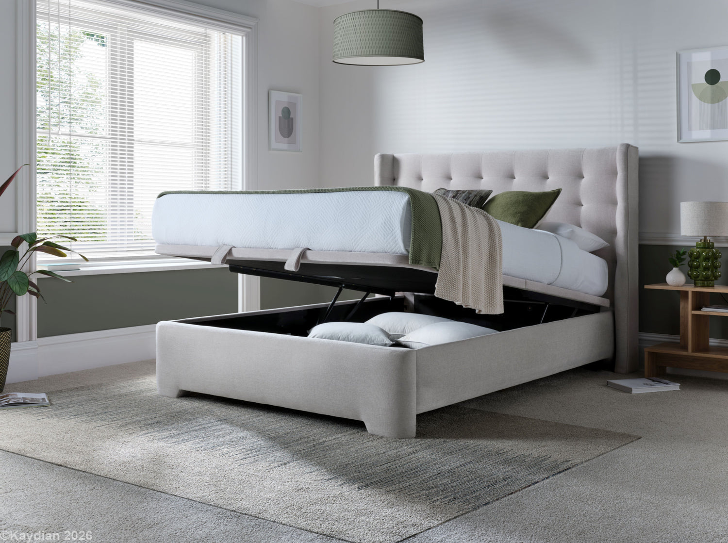 Kaydian Brunstock Maskat Clay Ottoman Bed-Better Bed Company