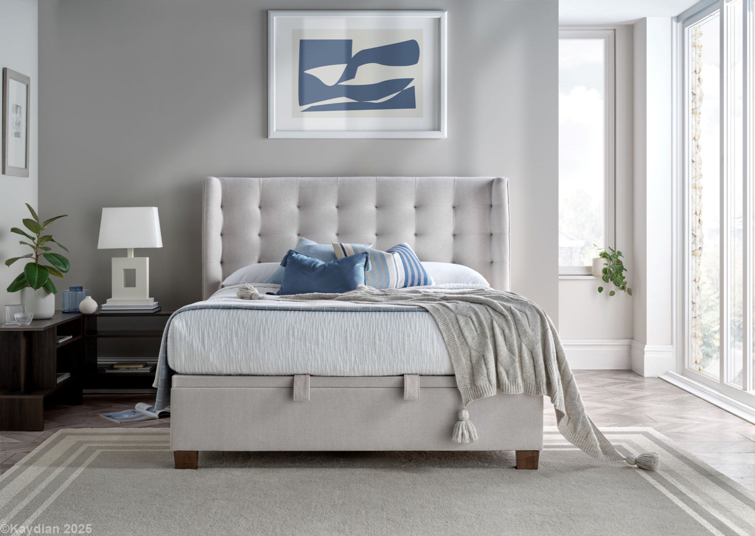 Kaydian Brunton Maskat Clay Ottoman Bed-Better Bed Company