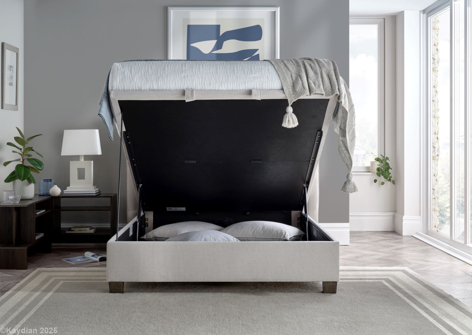 Kaydian Brunton Maskat Clay Ottoman Bed-Better Bed Company