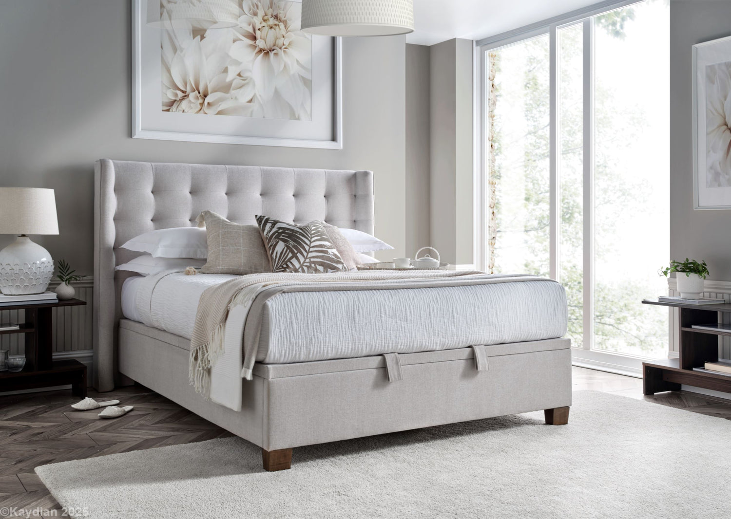 Kaydian Brunton Maskat Clay Ottoman Bed-Better Bed Company