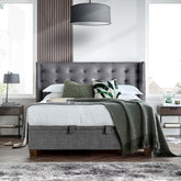 Kaydian Brunton Vogue Grey Ottoman Bed-Better Bed Company