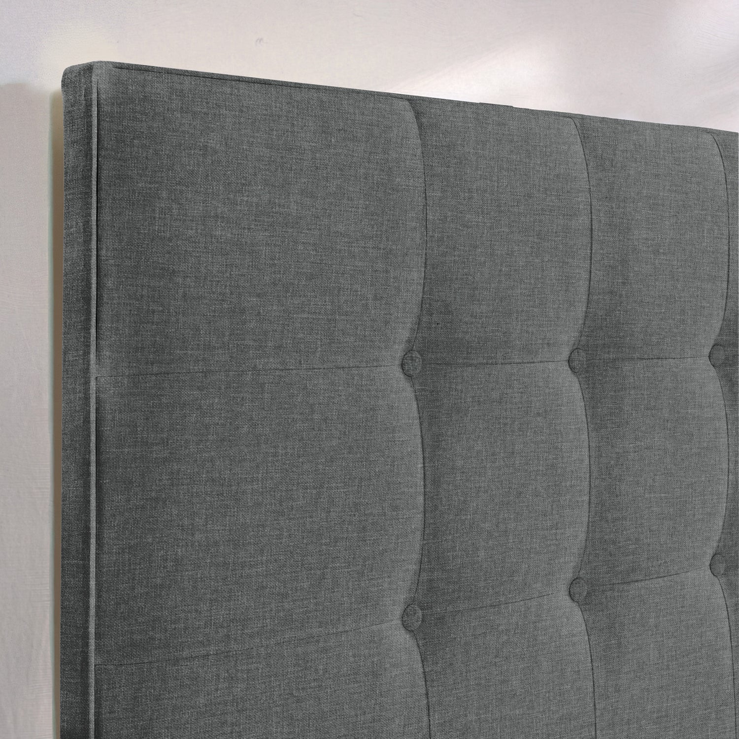 Airsprung Beds Blyth Button Headboard-Charcoal-Better Bed Company