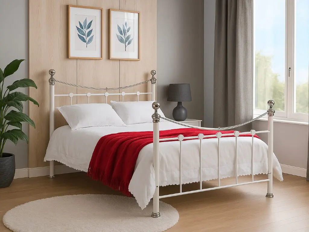 Wholesale Beds Cam Metal Bed White-Better Bed Company