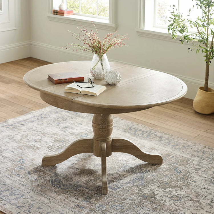 Julian Bowen Camille Round Extending Table Extended-Better Bed Company