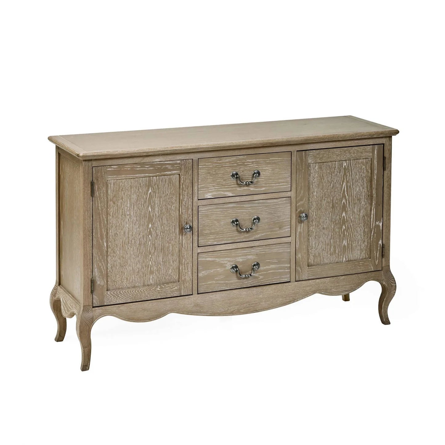 Julian Bowen Camille French Style 2 Door 2 Drawer Sideboard From Front Side-Better Bed Company