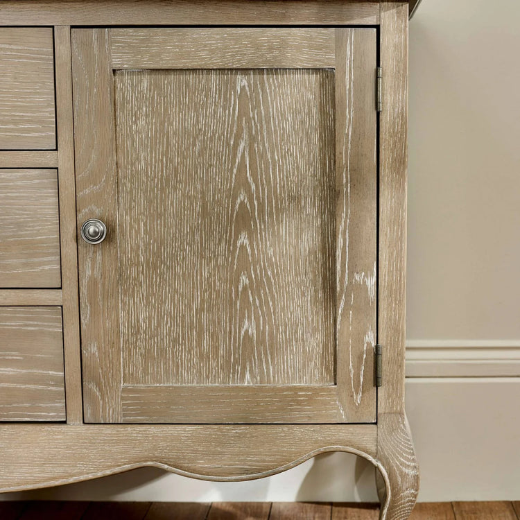 Julian Bowen Camille French Style 2 Door 2 Drawer Sideboard Door Close Up-Better Bed Company