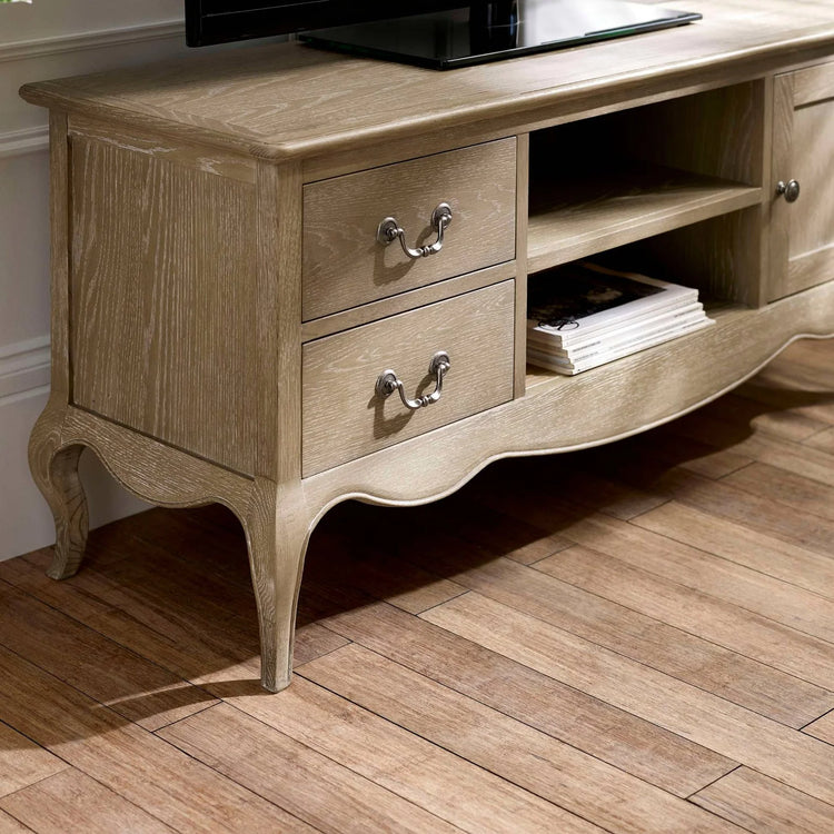 Julian Bowen Camille French Style TV Unit Side Close Up-Better Bed Company