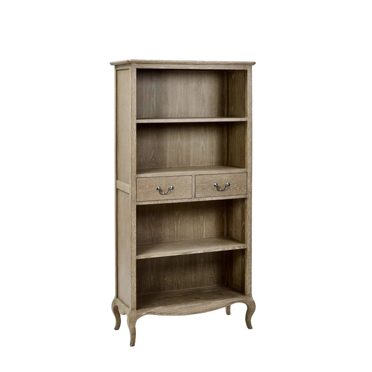 Julian Bowen Camille French Style Tall Bookcase with Drawers From Front Side-Better Bed Company