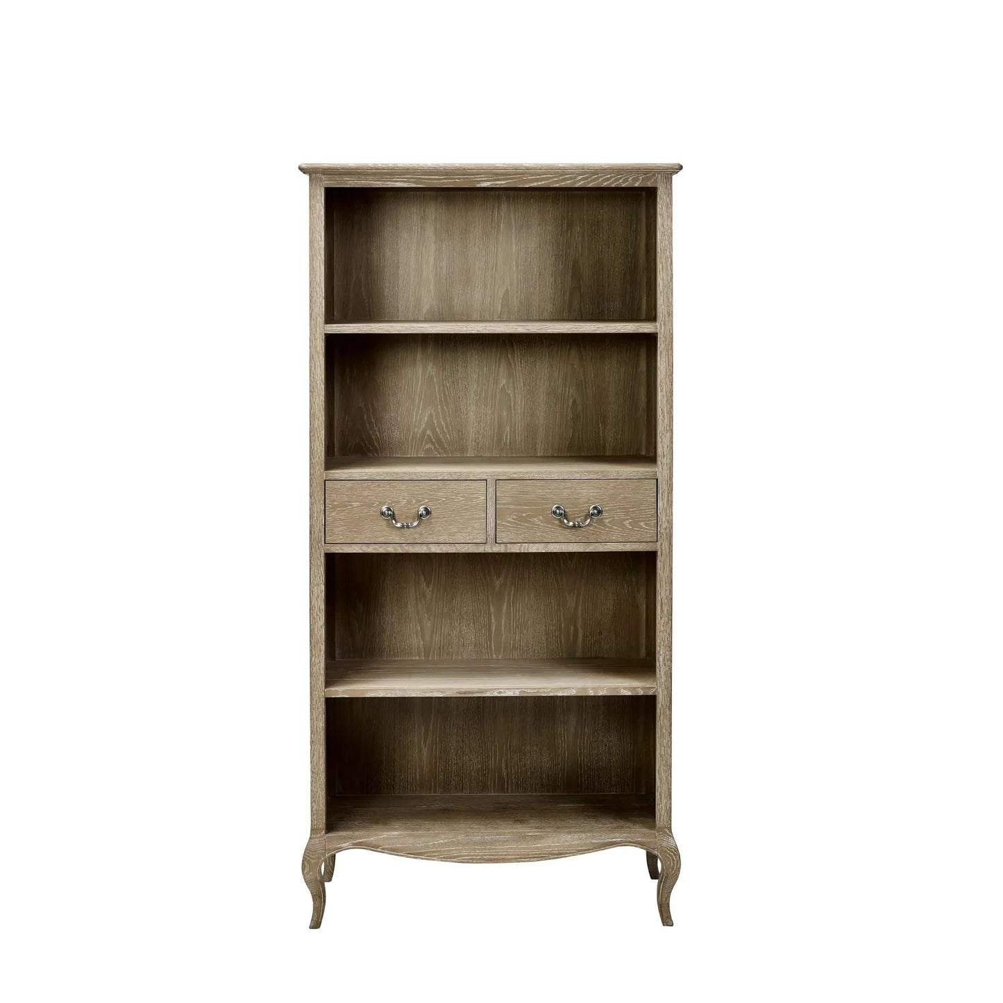 Julian Bowen Camille French Style Tall Bookcase with Drawers From Front-Better Bed Company