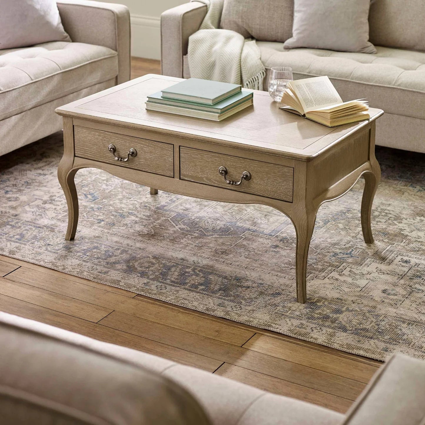 Julian Bowen Camille French Style Rectangular Coffee Table-Better Bed Company