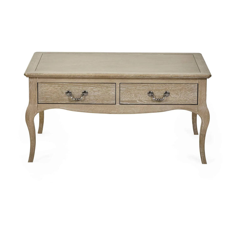 Julian Bowen Camille French Style Rectangular Coffee Table From Front-Better Bed Company