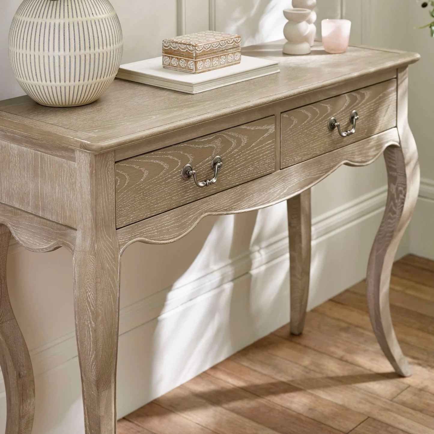 Julian Bowen Camille Console Table From Side Close Up-Better Bed Company