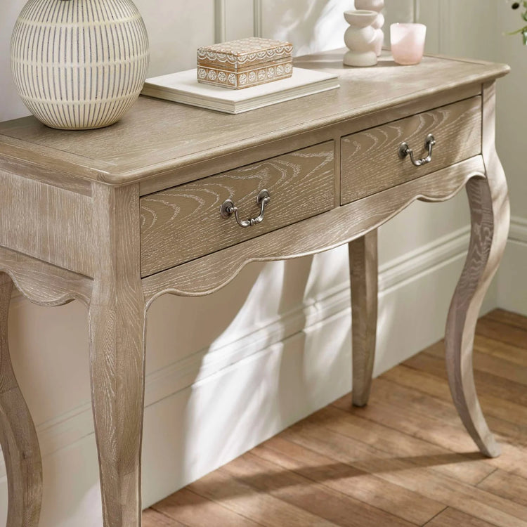 Julian Bowen Camille Console Table From Side Close Up-Better Bed Company