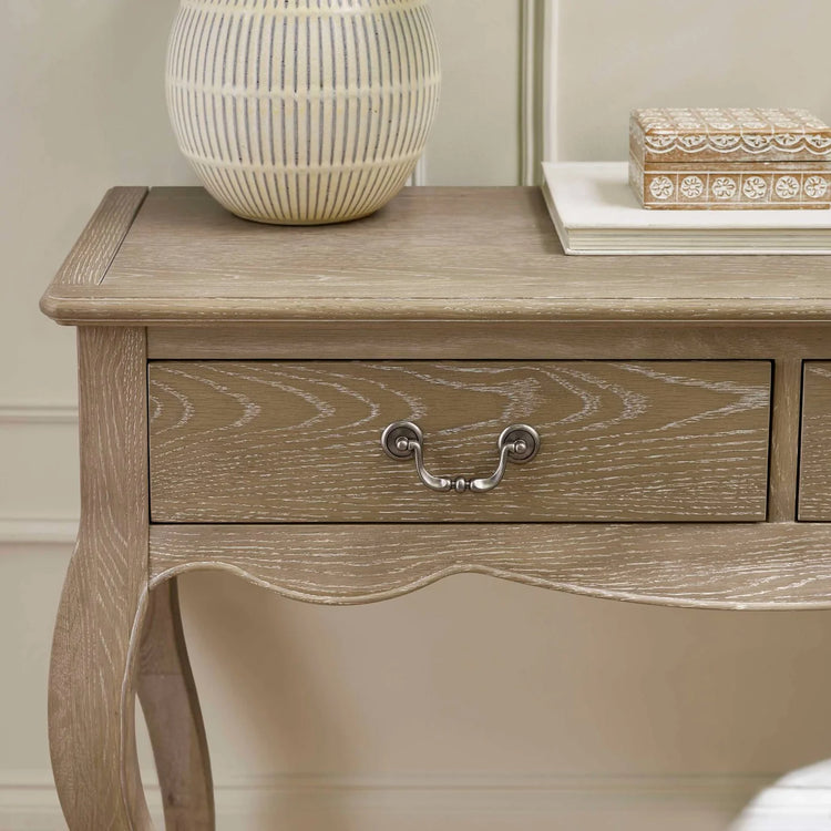 Julian Bowen Camille Console Table Drawer Close Up-Better Bed Company