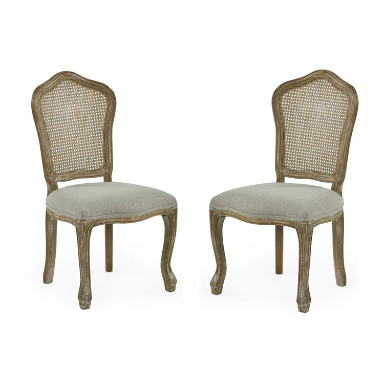 Julian Bowen Camille Rattan Dining Chair Set Of 2 Pair From Front-Better Bed Company