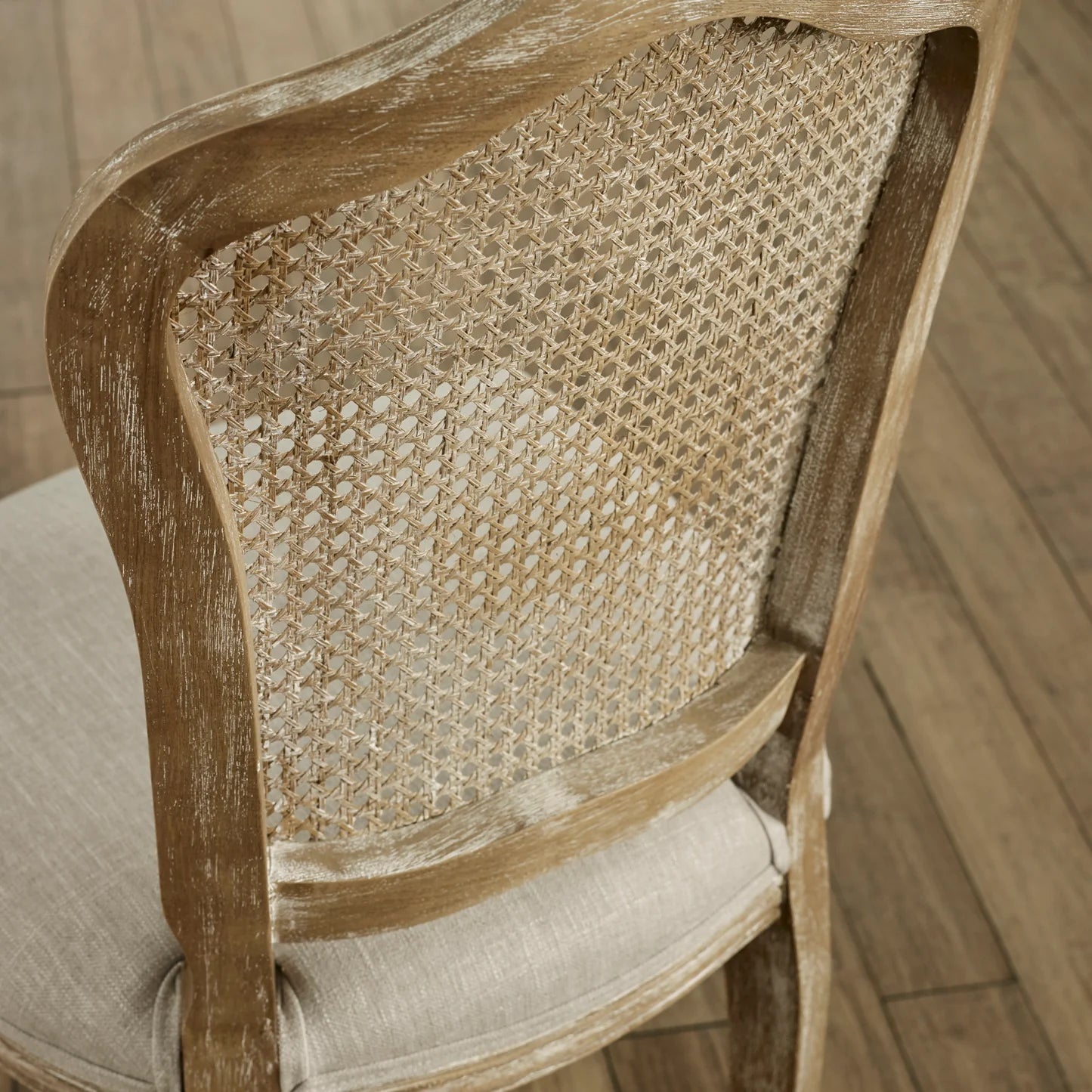 Julian Bowen Camille Rattan Dining Chair Set Of 2 Back Detail-Better Bed Company