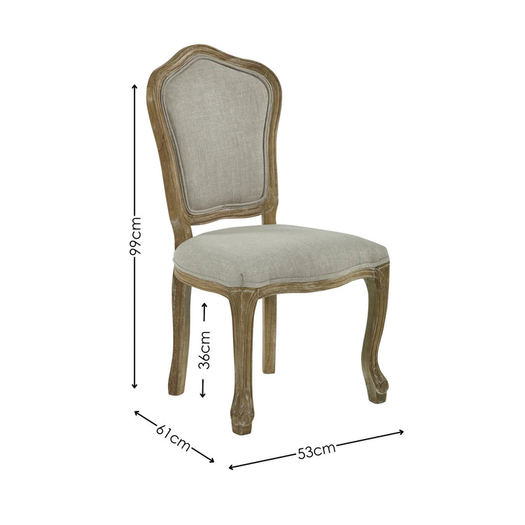Julian Bowen Camille Upholstered Dining Chair Dimensions-Better Bed Company