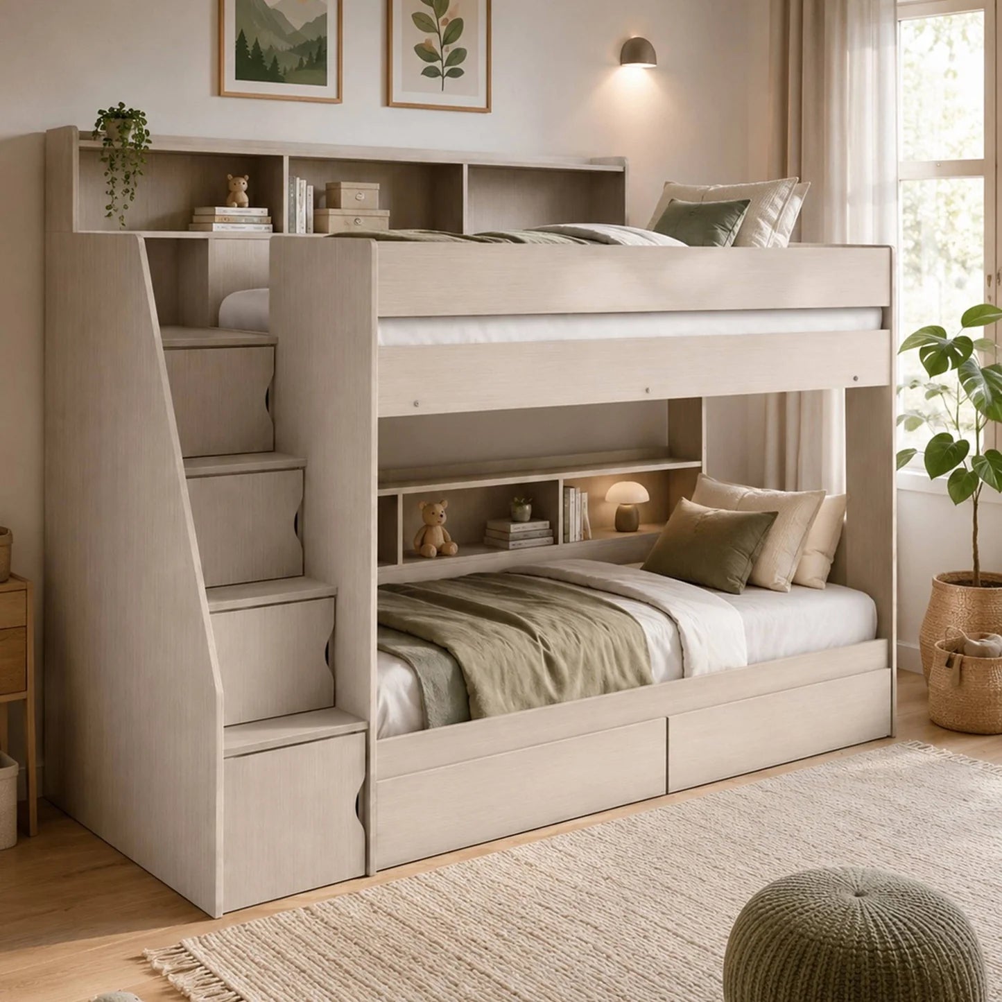 Julian Bowen Camelot Staircase Bunk Brown-Better Bed Company