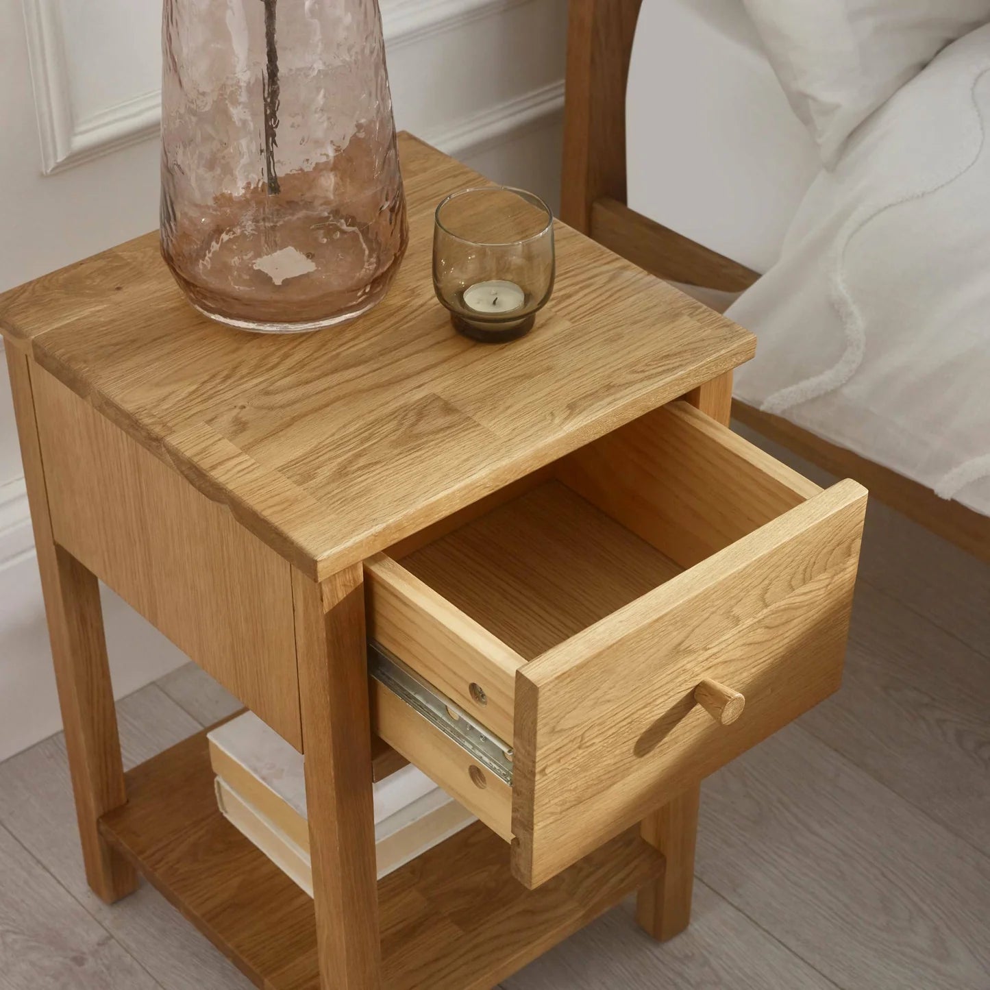 Julian Bowen Coxmoor 1 Drawer Bedside-Better Bed Company