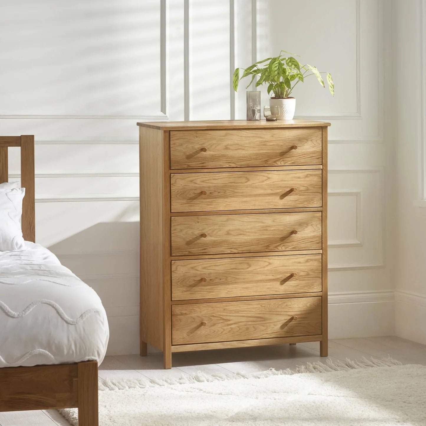 Julian Bowen Coxmoor 5 Drawer Wide Chest-Better Bed Company